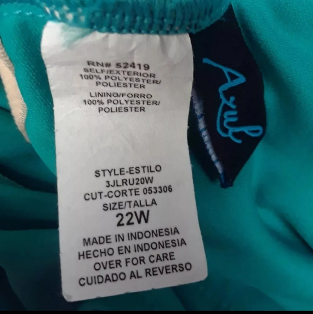 New Maxine of Hollywood Blue Green Azul One Piece Swim Bathing Suit 22W …